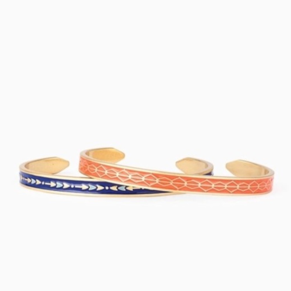 Stella & Dot Manchester Enamel Cuffs